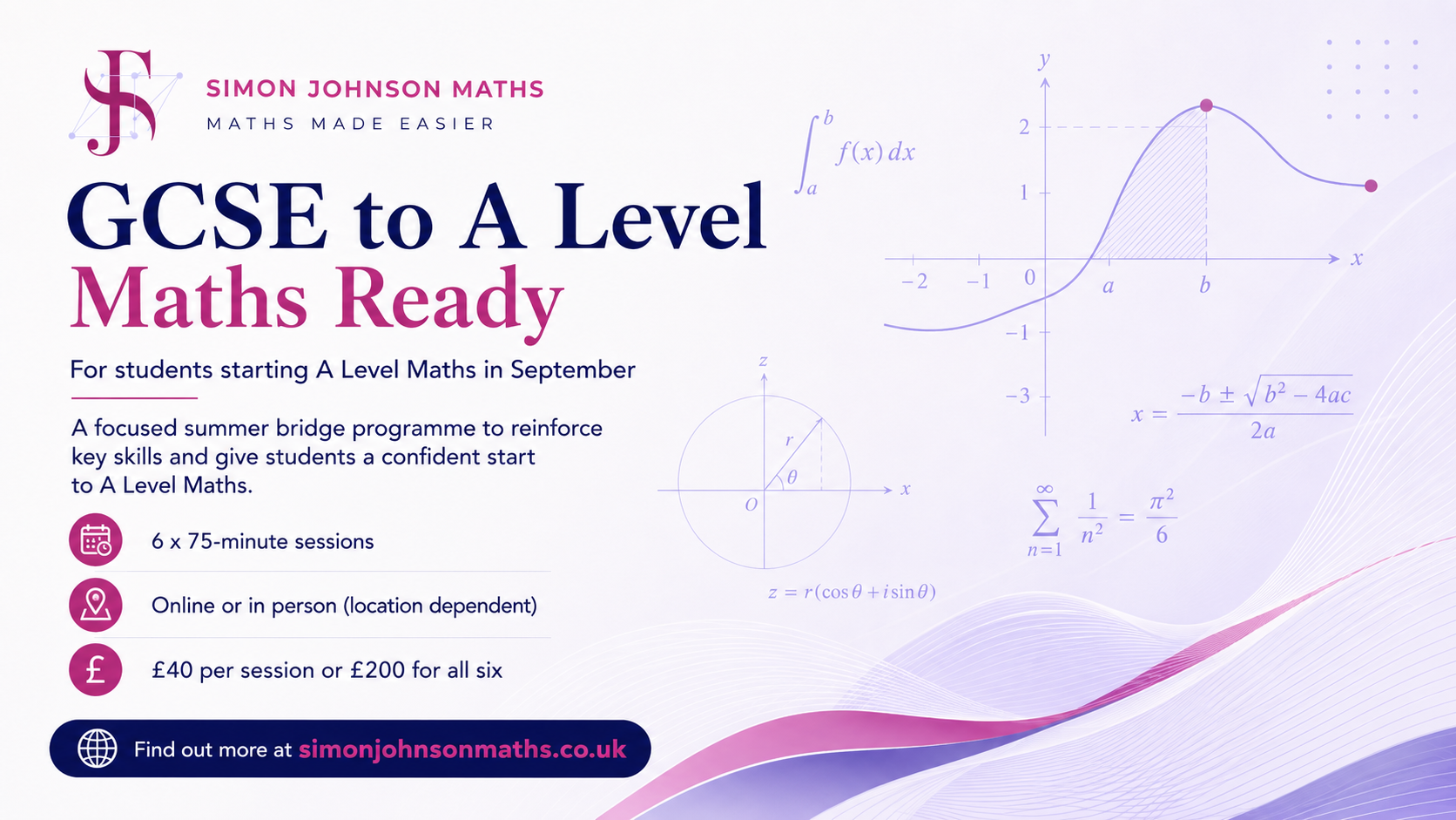 Programme 2: GCSE to A Level Maths Ready Programme